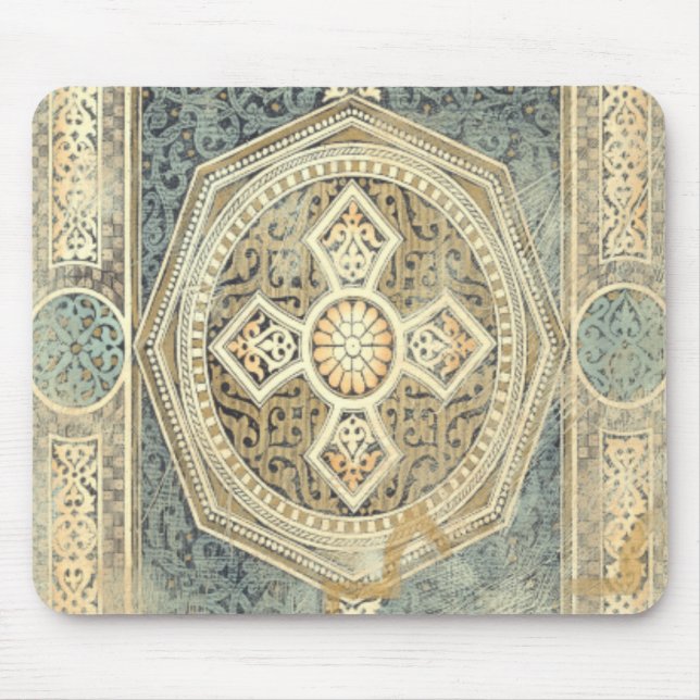 Mousepad Tapeçaria Ornamental com Ornamentado Geométrico (Frente)