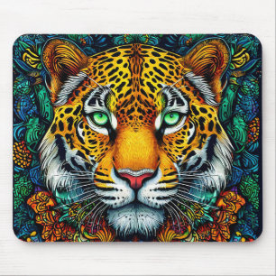 Mousepad 🐆 Tapete de Mesa com Leopardo - Presente para Gam