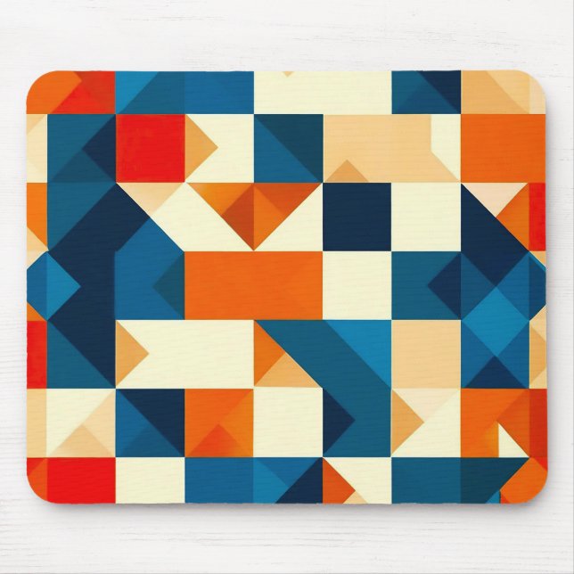 Mousepad 🟦 Tapete de Mesa de Geometria Moderna Para Espaço (Frente)