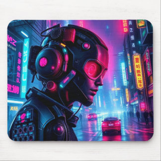 Mousepad Tapete de Mesa para Jogos Cyberpunk Night City Pil