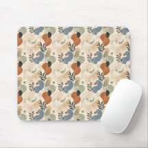 Tapete de Mouse Abstrato Boho Neutro
