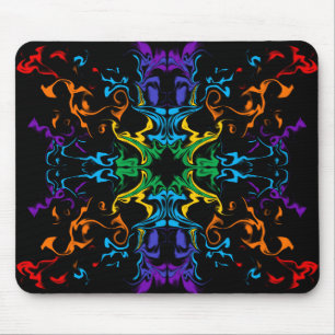 Mousepad Tapete de Mouse Abstrato Kaleidoscópio Arco-íris P