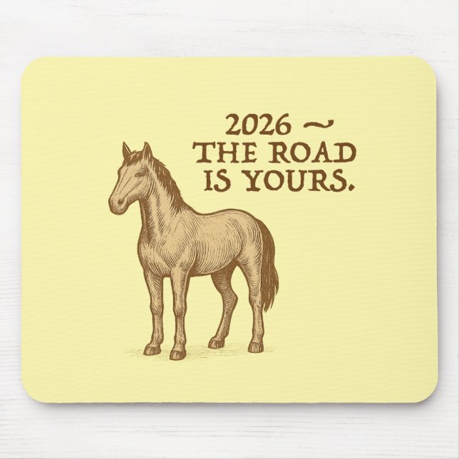 Mousepad Tapete de Mouse Amarelo com texto motivacional e c (Frente)