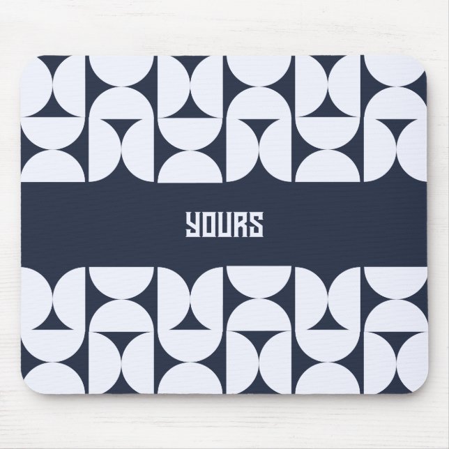 Mousepad Tapete de Mouse Arco Geométrico Nome Personalizado (Frente)