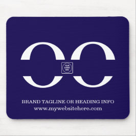 Mousepad Tapete de mouse azul marinho com logotipo corporat