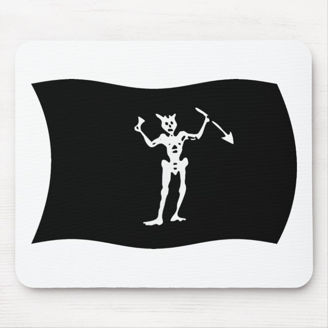 Mousepad Tapete de Mouse Bandeira do Barba Negra (Frente)