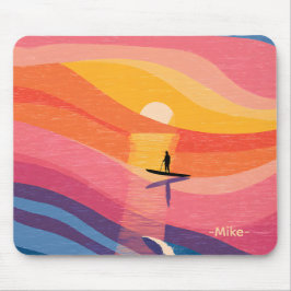 Mousepad Tapete de Mouse Bauhaus Sunset Nome Personalizado