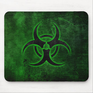 Mousepad Tapete de Mouse Biohazard Verde e Preto