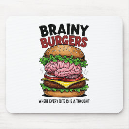 Mousepad Tapete de Mouse Brainy Burgers