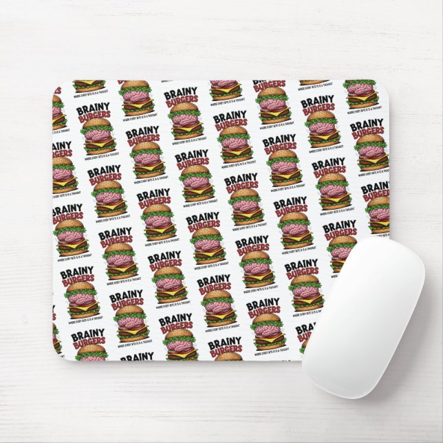 Mousepad Tapete de Mouse Brainy Burgers (Com mouse)