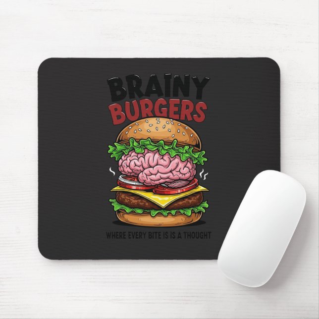 Mousepad Tapete de Mouse Brainy Burgers (Com mouse)