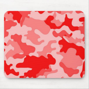 Mousepad Tapete de Mouse Camuflado Vermelho