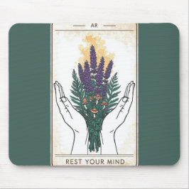 Mousepad Tapete de Mouse Carta Tarot Retro para Descansar a