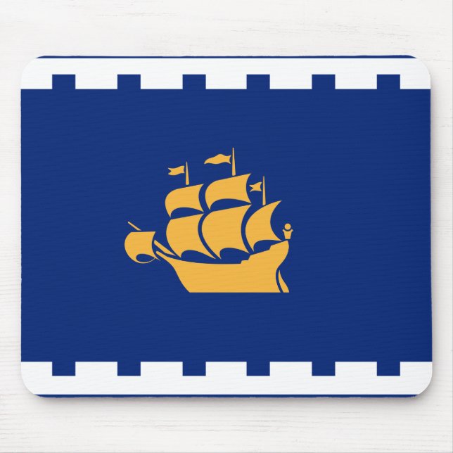 Mousepad Tapete de Mouse com Bandeira de Quebec City, Canad (Frente)