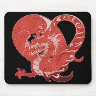 Mousepad Tapete de Mouse Coração de Dragão