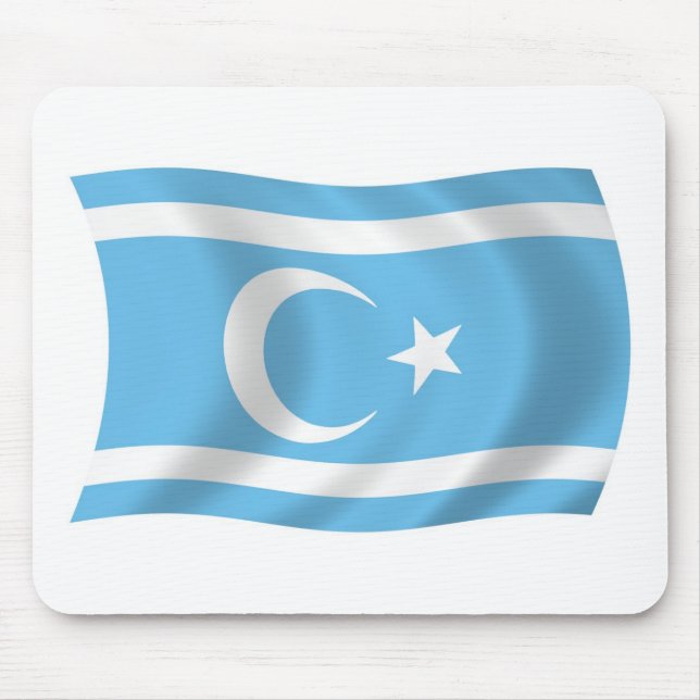 Mousepad Tapete de Mouse da Bandeira do Turcomano Iraquiano (Frente)
