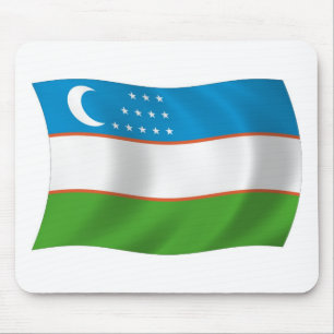 Mousepad Tapete de Mouse da Bandeira do Uzbequistão