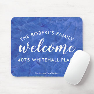 Mousepad Tapete de Mouse de Escritório Personalizado Azul M