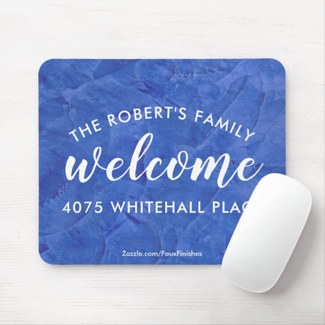Mousepad Tapete de Mouse de Escritório Personalizado Azul M (Com mouse)