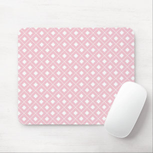 Mousepad Tapete de Mouse de Escritório Rosa Xadrez Moderno