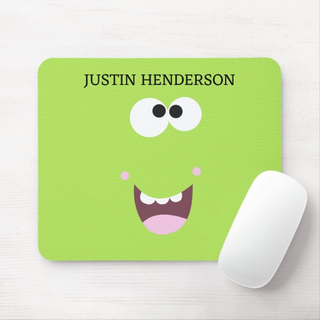 Mousepad Tapete de Mouse de Monstro de Crianças Personaliza (Com mouse)
