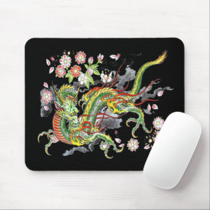 Mousepad Tapete de Mouse Dragão Verde III