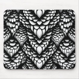 Mousepad Tapete de Mouse Escala de Cobra Monocromático