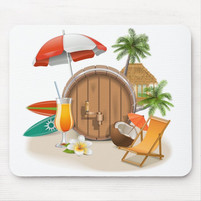 Mousepad Tapete de Mouse Férias Tropicais (Frente)