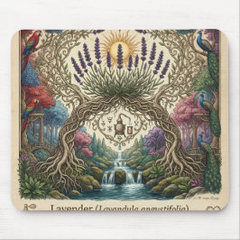 Mousepad Tapete de Mouse Flor de Lavanda Artística e Cachoe