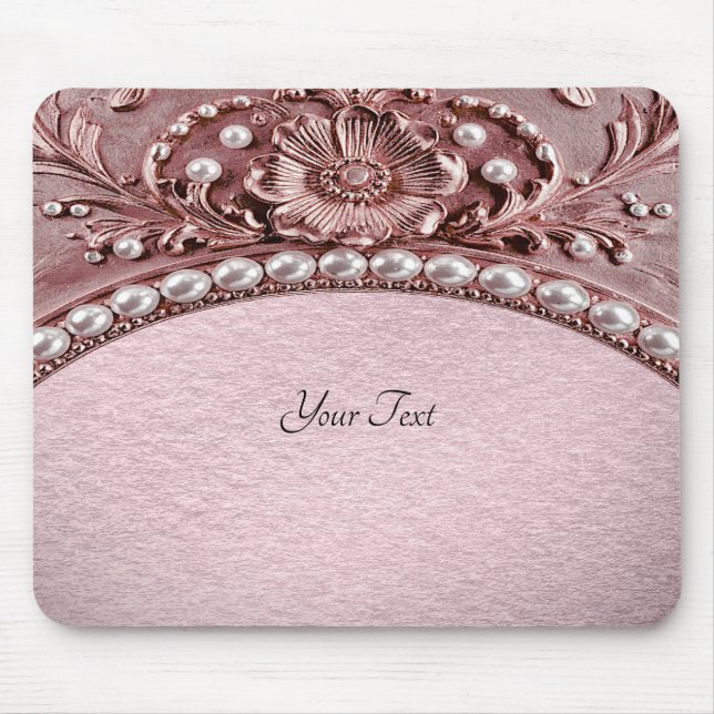 Mousepad Tapete de Mouse Flor Rosa (Frente)