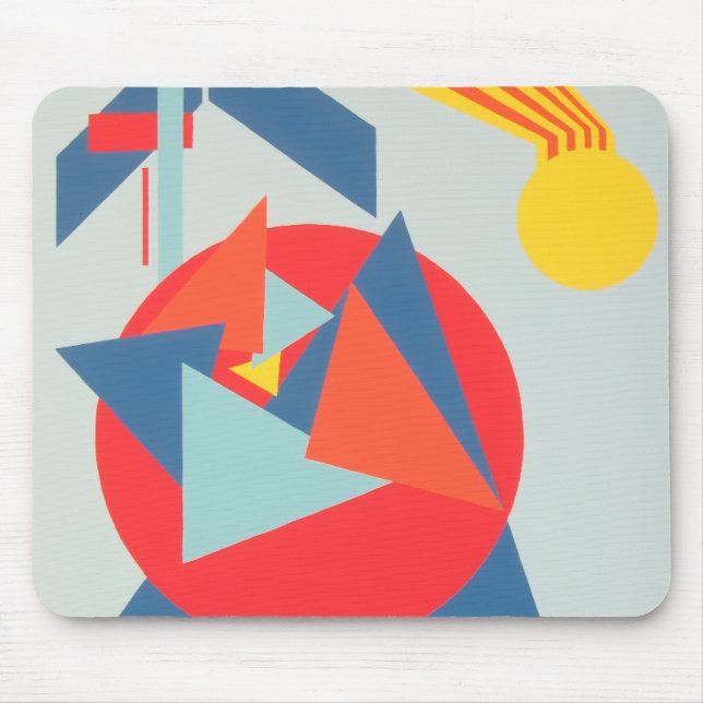 Mousepad Tapete de Mouse Formas Abstratas Contemporâneas (Frente)