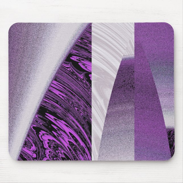 Mousepad Tapete de Mouse Fractal Arranha-Céu Roxo (Frente)