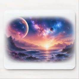 Mousepad Tapete de Mouse Galáxia Horizonte Celestial