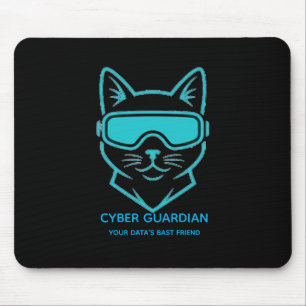 Mousepad Tapete de Mouse Gamer Gato Neon Cyber Guardian - T