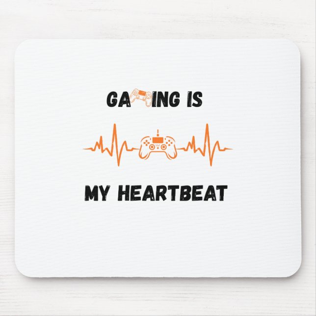 Mousepad Tapete de Mouse Gaming É Meu Coração (Frente)