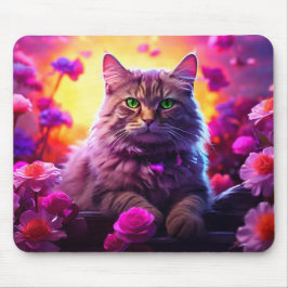 Mousepad Tapete de Mouse Gato Roxo – Presente Perfeito para
