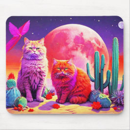 Mousepad Tapete de Mouse Gato Roxo – Presente Perfeito para