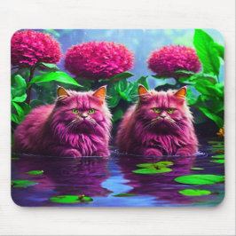 Mousepad Tapete de Mouse Gato Roxo – Presente Perfeito para