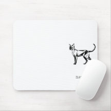 Tapete de Mouse Geométrico de Gato Siames Minimali
