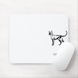 Mousepad Tapete de Mouse Geométrico de Gato Siames Minimali