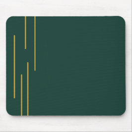Mousepad Tapete de Mouse Geométrico Dourado Verde Esmeralda