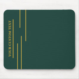Mousepad Tapete de Mouse Geométrico Dourado Verde Esmeralda