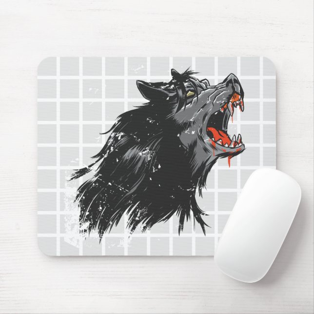 Mousepad Tapete de Mouse Grade de Lobo Feroz (Com mouse)
