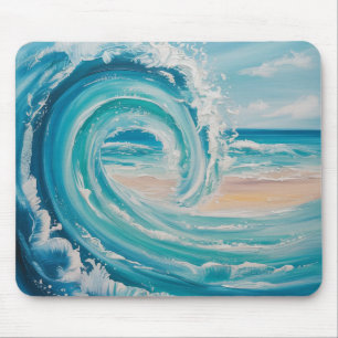 Mousepad Tapete de Mouse Havaiano de Onda de Surf Tropical