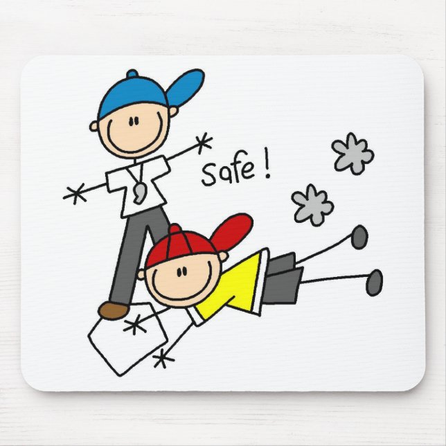 Mousepad Tapete de Mouse He's Safe Baseball (Frente)