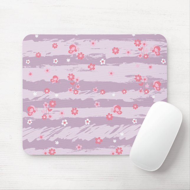 Mousepad Tapete de Mouse – Jardim de Borboletas (Com mouse)