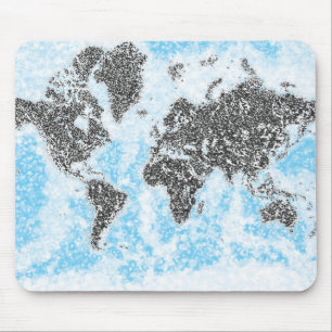Mousepad Tapete de Mouse Mapa Mundial