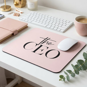 Mousepad Tapete de Mouse O CEO Minimalista Moderno   Rosa C