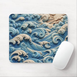 Mousepad Tapete de Mouse Ondas do Oceano