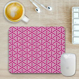 Mousepad Tapete de Mouse Padrão Japonês Magenta